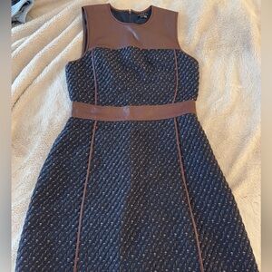 Theory shift with leather accents